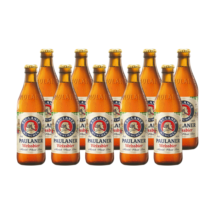 Paulaner Hefe Weissbier Naturtrub 500ml Bottle x10