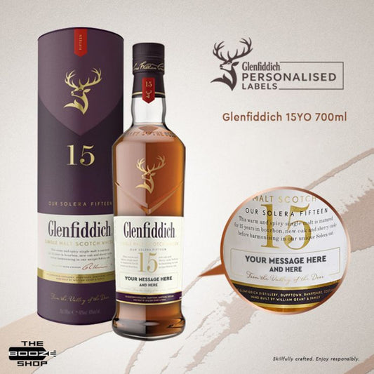 Glenfiddich 15 Year Old 700ml w/ Personalized Label