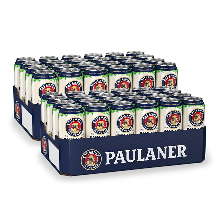 Paulaner Hefe Weissbier Naturtrub 500ml Can X48 (2 Cases)