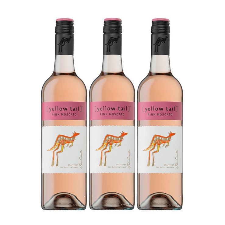 3x Yellow Tail Pink Moscato 750ml