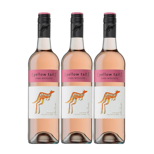 3x Yellow Tail Pink Moscato 750ml
