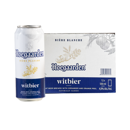Hoegaarden White Beer 500ml Can x12 Case