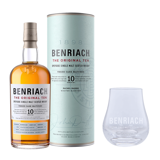 Benriach 10YO Scotch Whiskey 700ml with FREE 1x Benriach Spey Glass