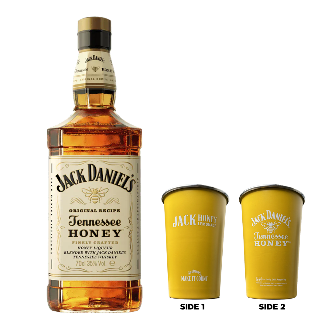 Jack Daniel's Honey 700ml with FREE 1x Jack Honey Tin Cup