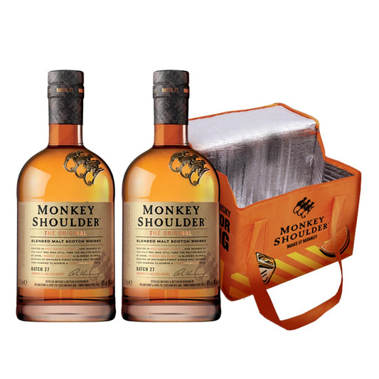 Buy 2x Monkey Shoulder 700ml with FREE 1x Monkey Shoulder Cooler Bag