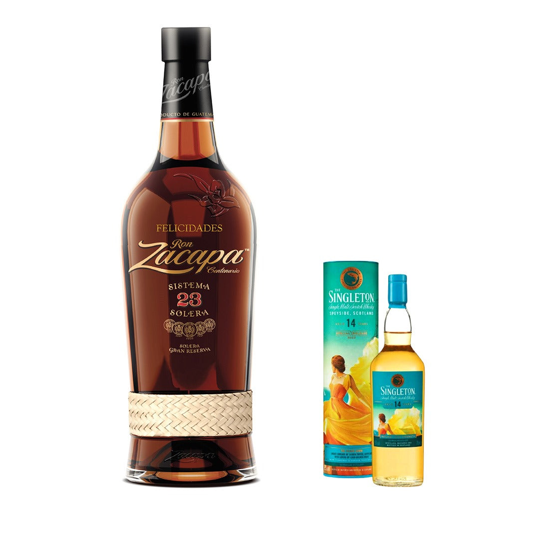 Ron Zacapa Centenario 23 Year Old Rum 700ml with FREE 1x Singleton of Glendullan 14YO Special Release 2023 200ml