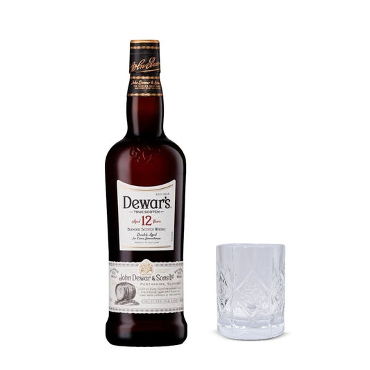 Dewar's 12yo 750ml with FREE 1x Dewar's Rock Glass