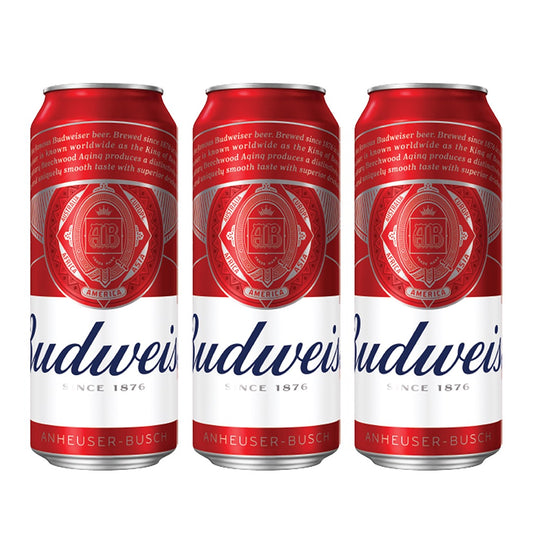 Budweiser Beer 500ml Can x3