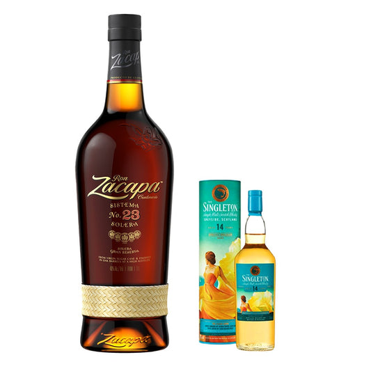 Ron Zacapa Centenario 23 Year Old Rum 700ml with FREE 1x Singleton of Glendullan 14YO Special Release 2023 200ml