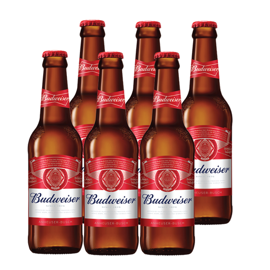 Budweiser Beer 330ml Bottle x 6