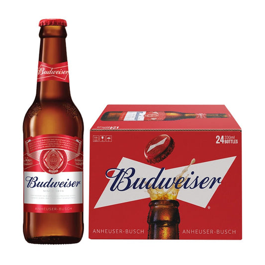 Budweiser Beer 330ml Bottle x24 Case