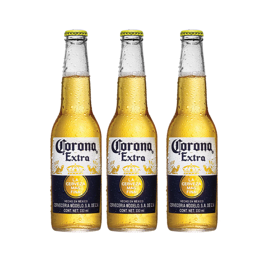 Corona Extra Beer 330ml Bottle x3