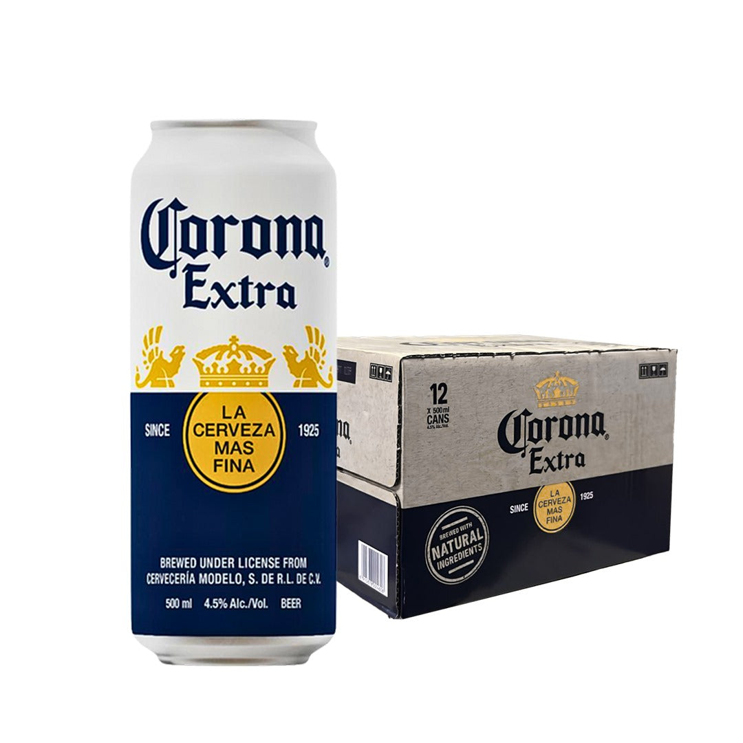 Corona Extra Beer 500ml Can x12 (Case)