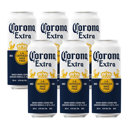 Corona Extra Beer 500ml Can x6