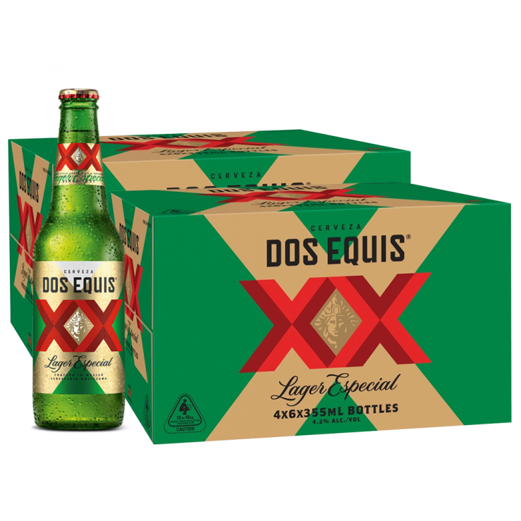 Buy 1 Take 1 Case Promo: Dos Equis Lager Especial 355ml Bottle x48 (Total 2 Cases, October 2025 Expiry)
