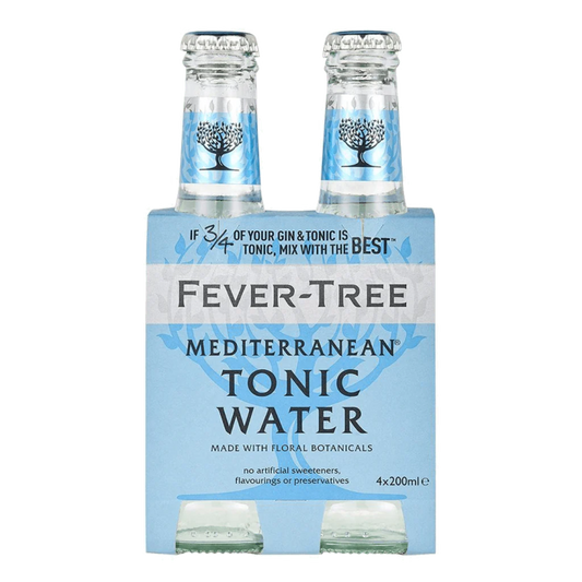 Fever Tree Mediterranean Tonic Water 200ml Bottle Pack (Total 4 Bottles)