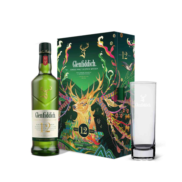 Glenfiddich 12 Year Old Chinese New Year 2023 Gift Pack 700ml