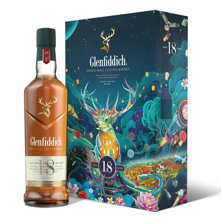 Glenfiddich 18 Year Old Chinese New Year 2022 Gift Pack 700ml