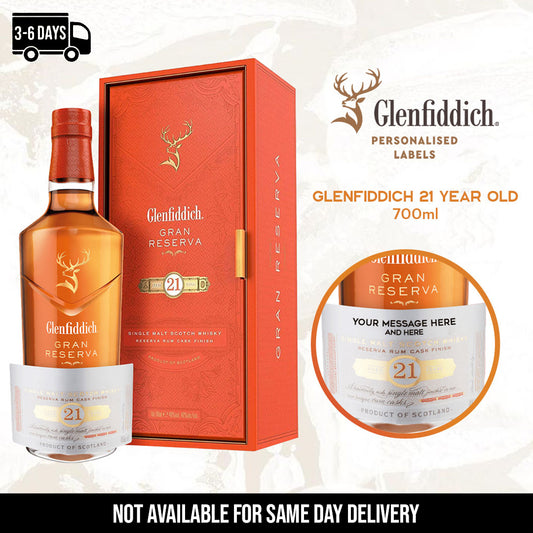 Glenfiddich 21 Year Old Gran Reserva 700ml w/ Personalized Label (PRE-ORDER)