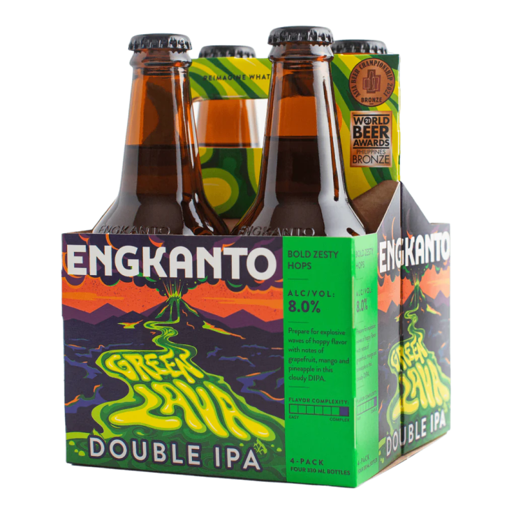 Engkanto Green Lava – Double IPA 330ml Bottle 4 Pack (Total 4 Bottles)