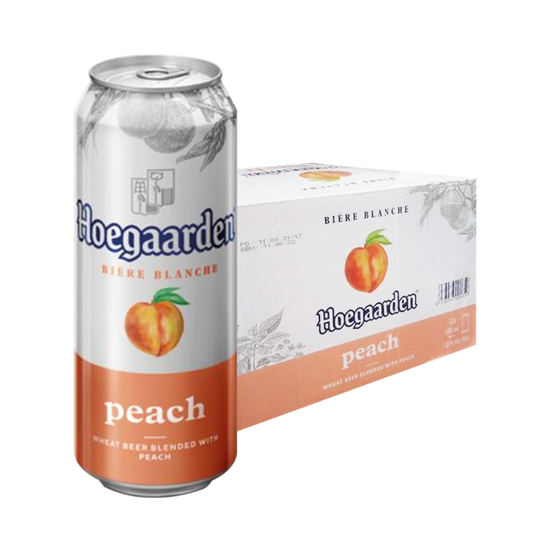 Hoegaarden Peach Beer 500ml Can x 12 (Case)