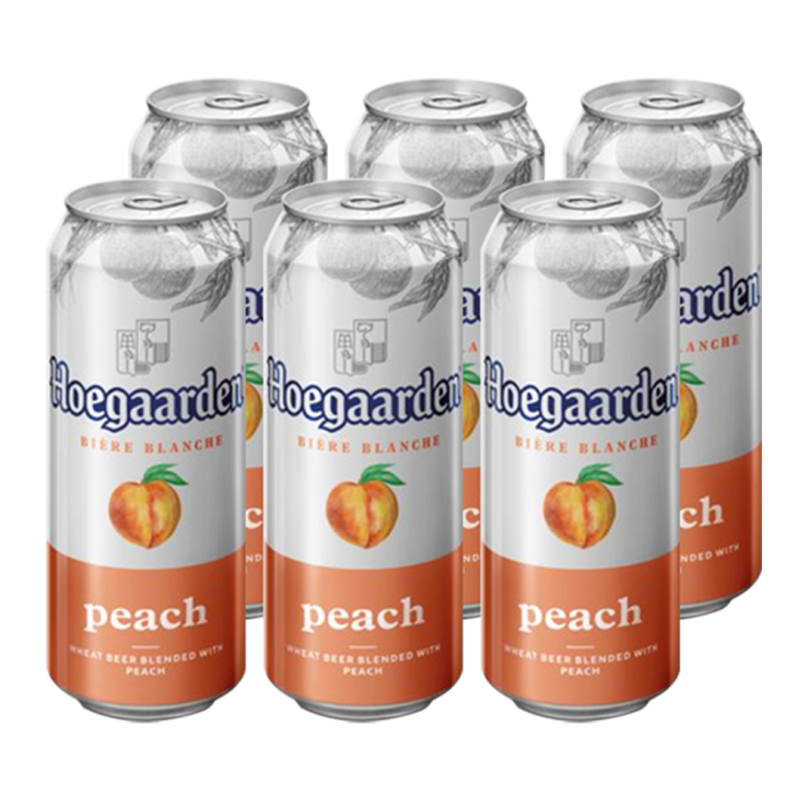 Hoegaarden Peach Beer 500ml Can x6