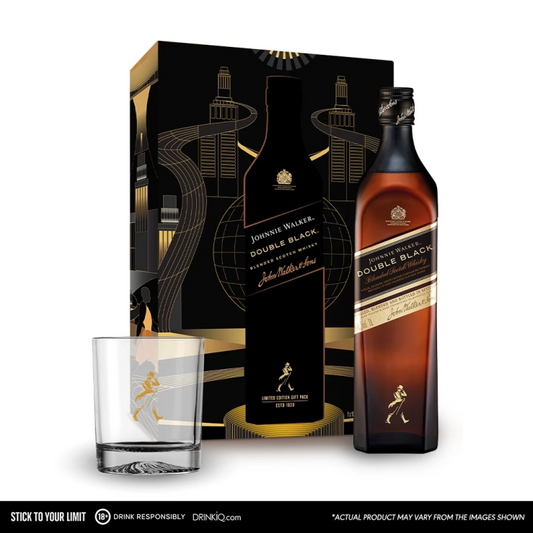 Johnnie Walker Double Black 1L Rock Glass Pack