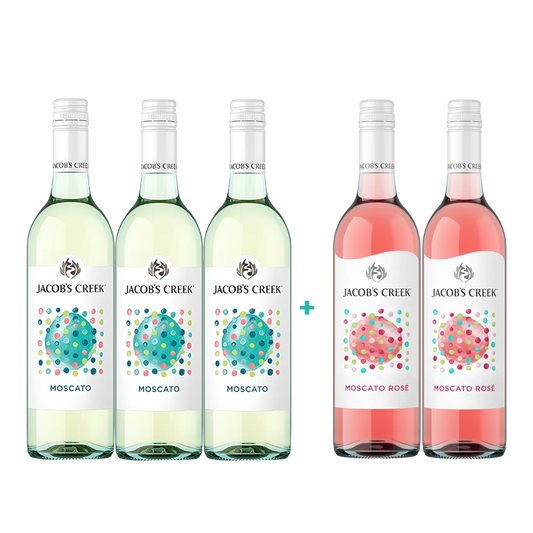 Jacob's Creek Dots Moscato White 750ml x3 with FREE 2 bottles of Jacob's Creek Dots Moscato Rosé 750ml