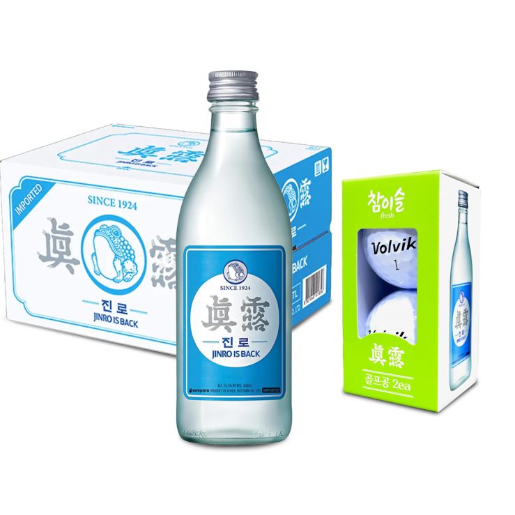Jinro Is Back Soju 360ml Bottle x20 (Case) with FREE 2x Jinro Volvik Golf Ball