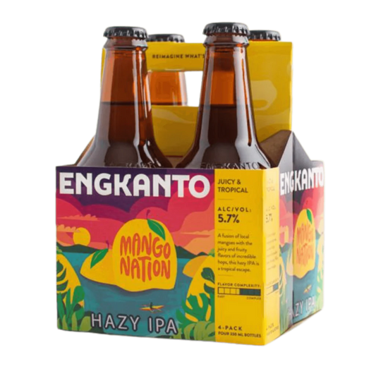 Engkanto Mango Nation – Hazy IPA 330ml Bottle 4 Pack (Total 4 Bottles)