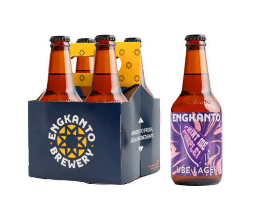 Engkanto Paint Me Purple - Ube Lager 330ml Bottle 4 Pack (Total 4 Bottles)