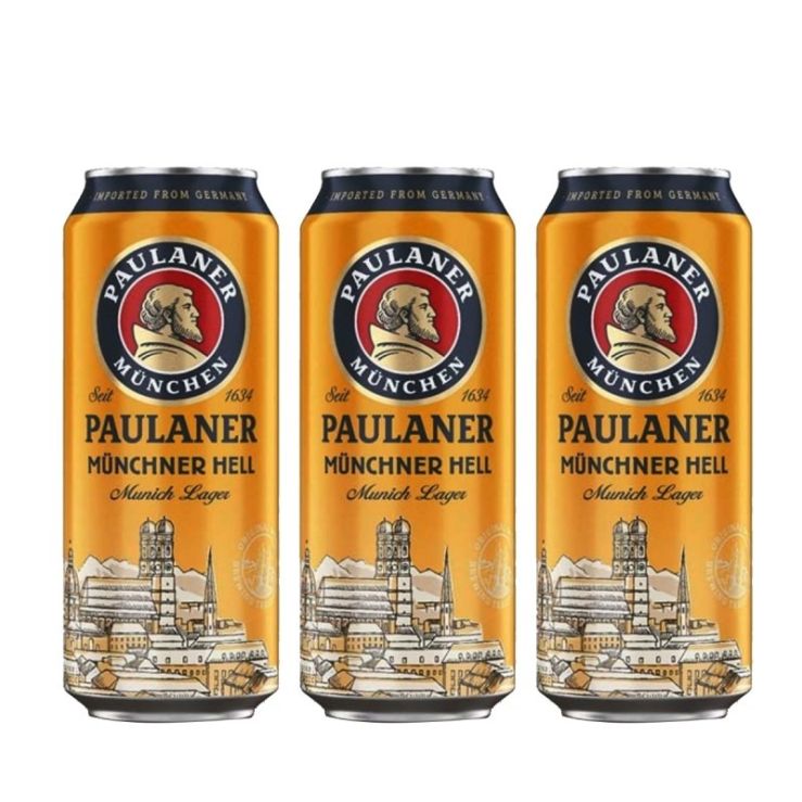 Paulaner Original Munchner Hell 500ml Can x3