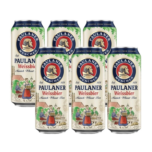 Paulaner Hefe Weissbier Naturtrub 500ml Can x6