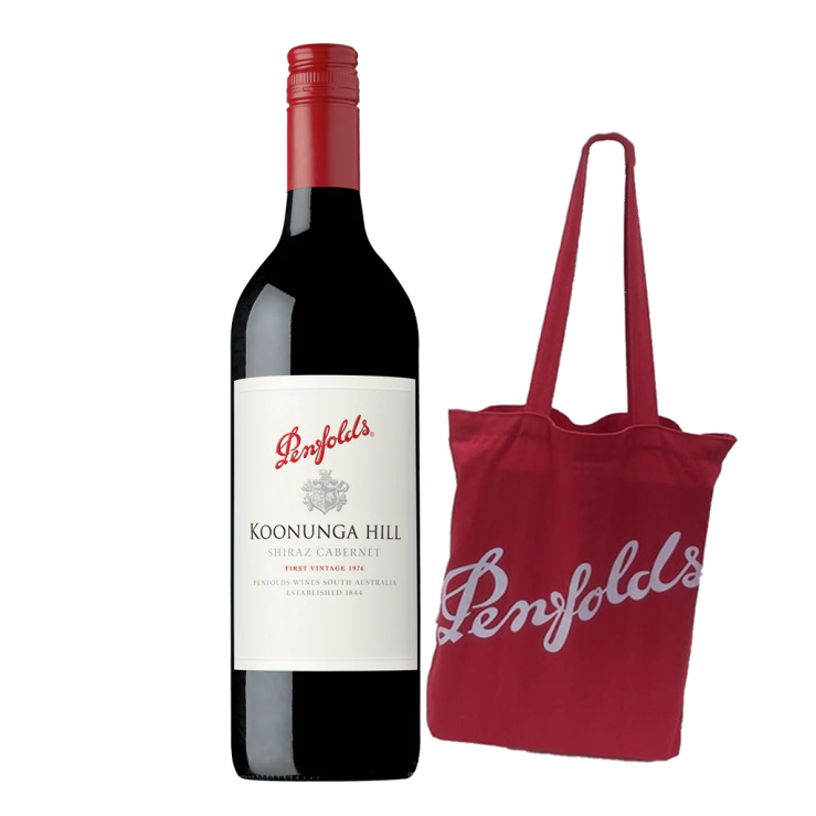 Penfolds Koonunga Hill Shiraz Cabernet 750ml w/ FREE 1x Penfolds Canvas Tote Bag