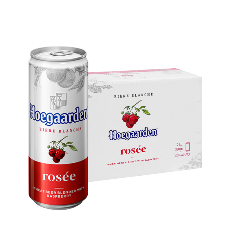 Hoegaarden Rosée Beer Can 330ml x24 (case)