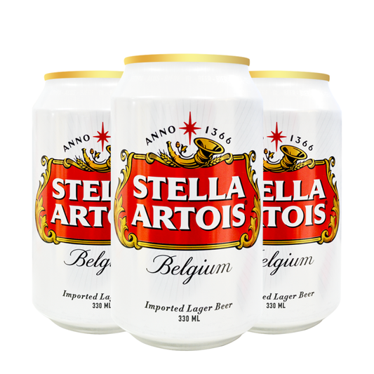 Stella Artois Beer 330ml Can x 3