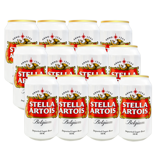 Stella Artois Beer 330ml Can x 12