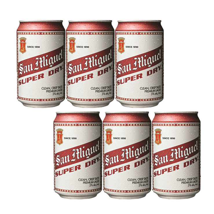 San Miguel Beer Super Dry Can 330ml x6