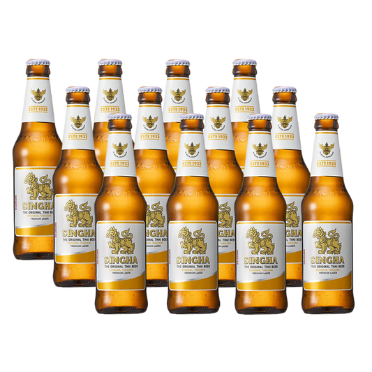 Singha Lager Beer 330ml bottle x12
