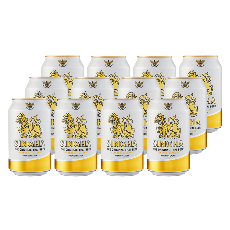Singha Lager Beer 330ml Can x 12