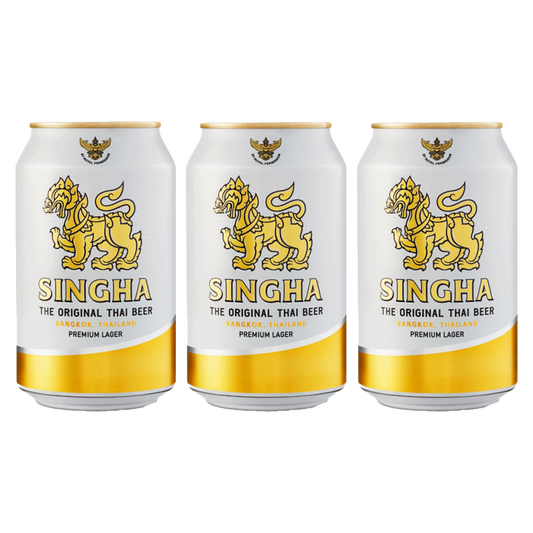 Singha Lager Beer 330ml Can X 3