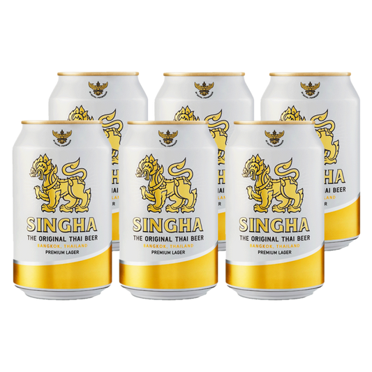Singha Lager Beer 330ml Can x 6