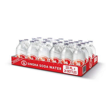 Singha Soda Water 325ml x24 with FREE 1x Singha Soda Black Tote Bag