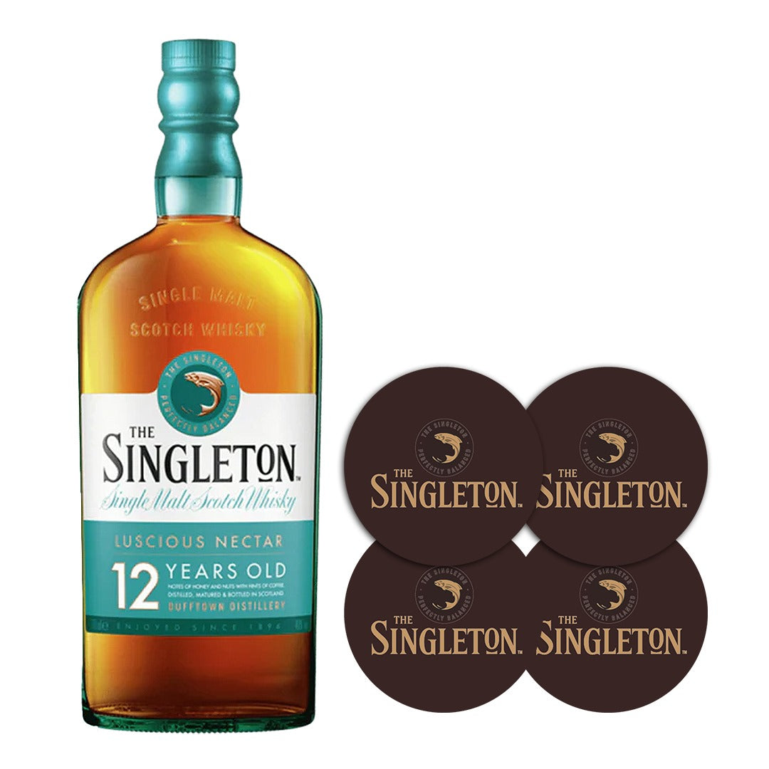 Singleton of Dufftown 12yo 700ml with FREE 4x Singleton Leather Coaster