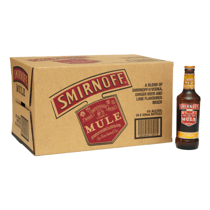 Smirnoff Mule 330ml Case (Total 24 Bottles)