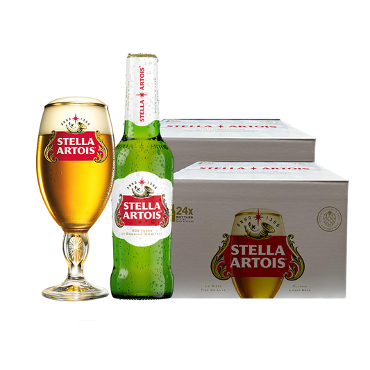 Buy 1 Take 1 Case: Stella Artois Beer 310ml Bottle x24 (Total 2 Cases) w/ FREE (1) Stella Artois Chalice