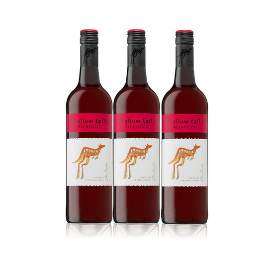 3x Yellow Tail Red Moscato 750ml