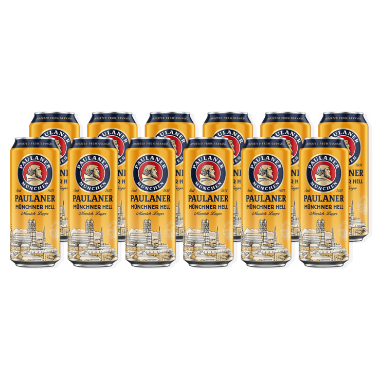 Paulaner Original Munchner Hell 500ml Can X12