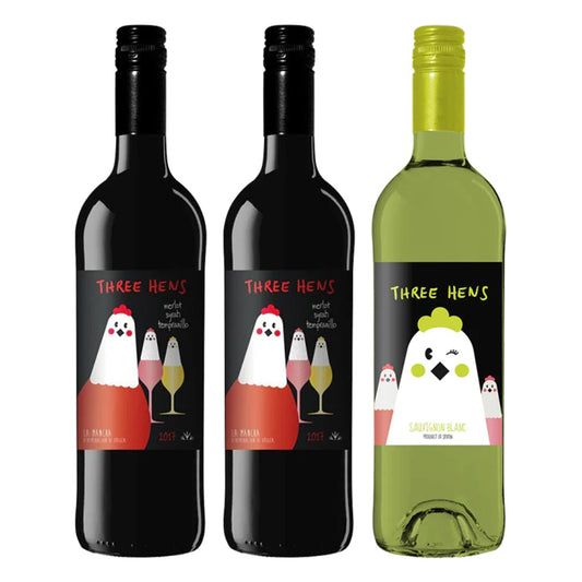 Buy 2x Three Hens Red 750ml Get 1x FREE Three Hens Sauvignon Blanc 750ml (Total 3 Bottles)