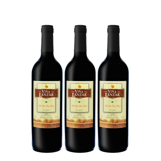 3x Viña Lanzar Semi-Sweet Red 750ml